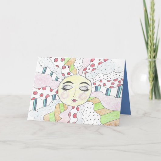 Remerciements Soleil couché - Carte de note pliée (Devant)