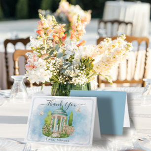 Remerciements Statue de Gazebo tourbillons Carte de remerciement