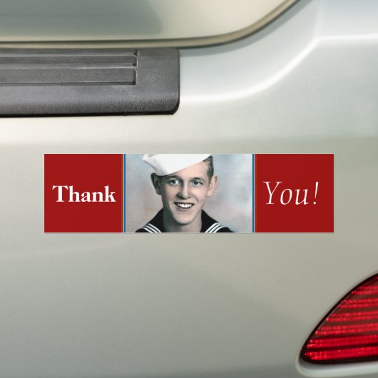 Remerciements! - Sticker pare-chocs vétéran (En voiture)