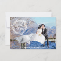 Style ornemental 2 Mariage photo Carte de remercie