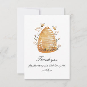 Remerciements Sucré comme Baby shower d'abeille de miel Carte de