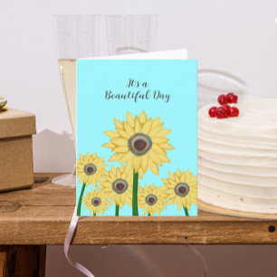 Remerciements Sunflowers C'est une belle carte de jour