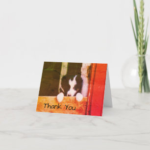 Remerciements Sweet Border Collie Chien Chien Carte de remerciem