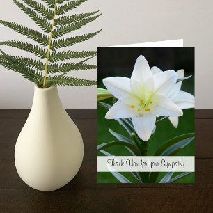 Remerciements Sympathie religieuse Carte de remerciement - Lily