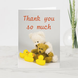 Remerciements Ted et les canards ... Carte de remerciement