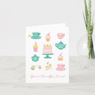 Remerciements T'es Tea-riffic Maman Tea Thémée Carte de fête des