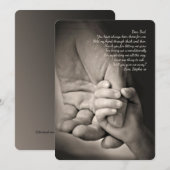 Remerciements Tiens ma carte de demande père main (Devant / Derrière)