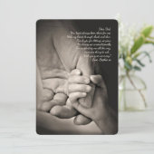 Remerciements Tiens ma carte de demande père main (Debout devant)