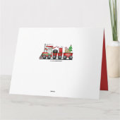 Remerciements Train de Noël Jour férié ajouter une carte de mess (Dos)