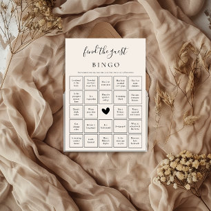 Remerciements Trouvez le jeu de bingo invité carte de fete de ma