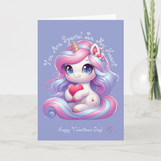 Remerciements Tu es spécial | Carte de la Saint-Valentin licorne (Devant)