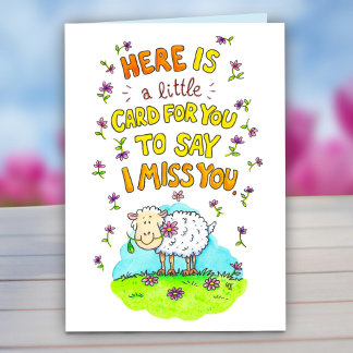 Remerciements Tu me manques Carte de vœux