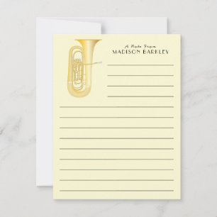 Remerciements Tuba Musicien Groupe enseignant Carte de remerciem