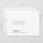 Remerciements Typographie moderne Charcoal Grey Carte de remerci (Dos)