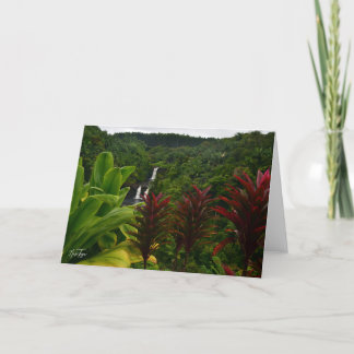 Remerciements Umauma Falls, Hawaii carte de billet