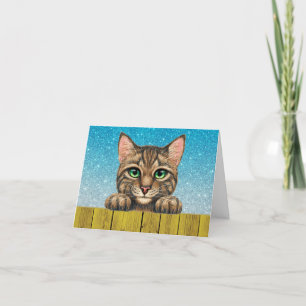 Remerciements Un autre Carte pour notes de Peeking Cats