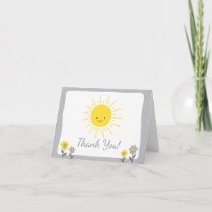 Remerciements Un rayon de soleil Baby shower Carte de remercieme