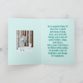 REMERCIEMENTS UNE CARTE DE NOËL POUR JEUNE FILLE (Intérieur)