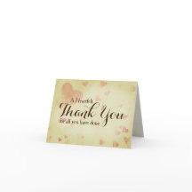 Une carte de note sincère de Merci,