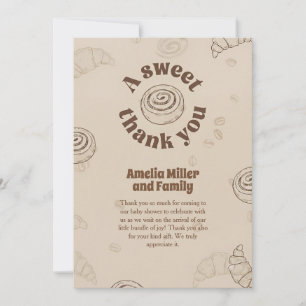 Remerciements Une carte de remerciement au thème de café "Un dou