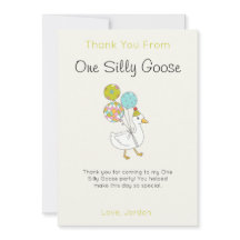 Une carte de remerciement One Silly Goose