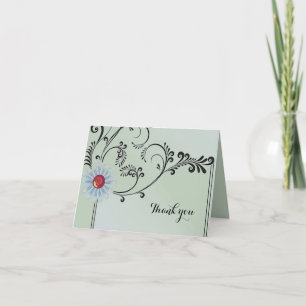 Remerciements “Une carte de remerciement vierge pliée « A Daisy