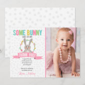 Remerciements Une certaine fille de fête d'anniversaire de carte (Devant / Derrière)