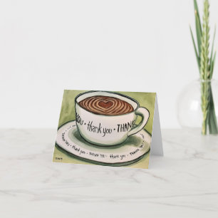 Remerciements Une Coupe De Gratitude Pliée Carte de remerciement