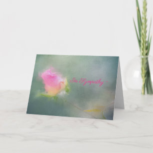 REMERCIEMENTS UNE SEULE CARTE DE SYMPATHIE ROSE