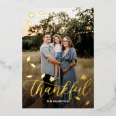 Remerciements Vent d'automne Thanksgiving Carte ph (Recto)