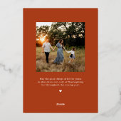 Remerciements Vent d'automne Thanksgiving Carte ph (Verso)