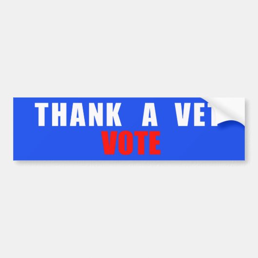 Remerciements Vet Vote Bumper Sticker (Devant)
