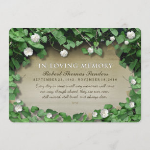 Remerciements Vin vert Blanc Floral Sympathie Carte de remerciem