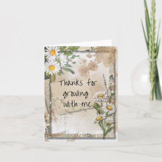 Remerciements Vintage Garden Style carte de fête des mères