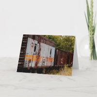 Voitures de chemin de fer Vide carte 5x7