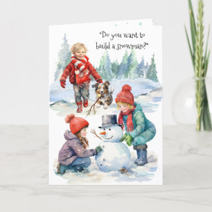 Remerciements Voulez-vous construire une carte de Noël Snowman