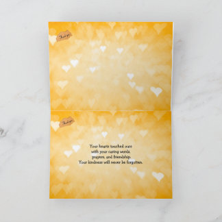 Remerciements Vous Avez Touché Notre Coeur, Carte de remerciemen
