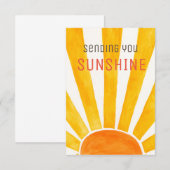 Remerciements Vous Envoyer Une Carte De Voeux Sunshine. (Devant / Derrière)