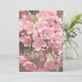 Remerciements Whimsical Simple Script Pink Flat Carte de remerci (Debout devant)