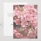 Remerciements Whimsical Simple Script Pink Flat Carte de remerci (Devant / Derrière)