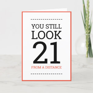 Remerciements You Still Look 21 forme une carte de distance