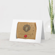 Zodiaque - Lion - Carte de vœux