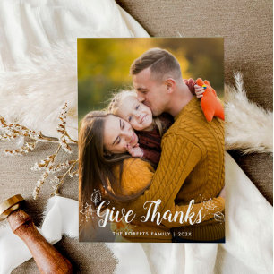 REMERCIER carte photo de remerciement familial