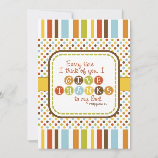 REMERCIER Écriture Carte Thanksgiving (Devant)