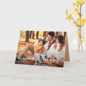 REMERCIER | élégant carte photo d'action de grâce (Fleur jaune)