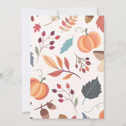 Remercier Turquie Thanksgiving Dîner Invitation (Dos)