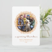 Remercier Wreath Thanksgiving Carte photo (Debout devant)