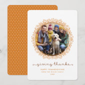 Remercier Wreath Thanksgiving Carte photo (Devant / Derrière)