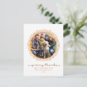 Remercier Wreath Thanksgiving Photo Carte Postale (Debout devant)