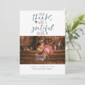 Remerciez le Carte photo de Thanksgiving (Debout devant)